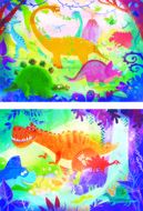 CLEMENTONI Dėlionė Linksmieji dinozaurai 2X20pcs., 24755