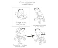 SMOBY automobilinė kėdutė lėlėms, rožinė, 7600240241