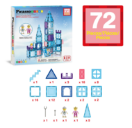 PICASSO TILES Magnetinis konstruktorius Ice winter Set 72 det., PT72