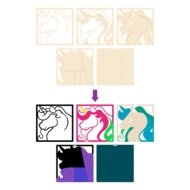 SPLAT PLANET 3D medinis kūrybinis rinkinys Unicorn, SP48288