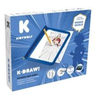 KIDYWOLF šviečianti piešimo planšetė, mėlyna, KIDYDRAW-PRO-BU