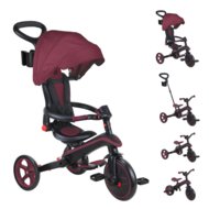 GLOBBER triratukas Explorer Trike Foldable 4in1, burgundiškas, 732-202-2