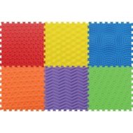 SUNTA sensorinis dėlionės kilimėlis su skirtingomis tekstūromis, 6 dalių, 8401B3