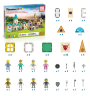 PICASSO TILES Magnetinis konstruktorius Medieval Age set, PTQ01