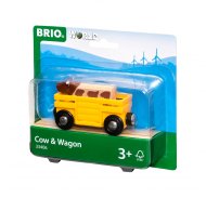 BRIO gyvulinis traukinio vagonas su karve, 33406