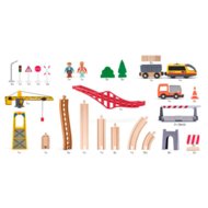 WOODY traukinio bėgių rinkinys su kranu, 02193073