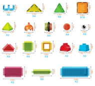 PICASSO TILES Magnetinis konstruktorius Building blocks set 75 det., PTE21