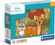 CLEMENTONI dėlionė Disney Classics, 12 kubų., 41196