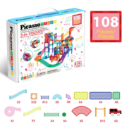 PICASSO TILES Magnetinis konstruktorius 2in1 set 108 det., PTG108
