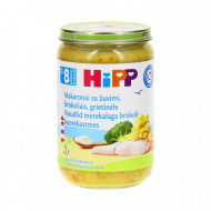 HiPP žuvies tyrelė su makaronais, brokoliais ir grietinėle 8m+ 220g 6550