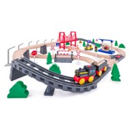 WOODY traukinio bėgių rinkinys Cable Bridge, 02192111