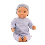 LULLABABY lėlė kūdikis su pilku kostiumėliu, LBY7264Z