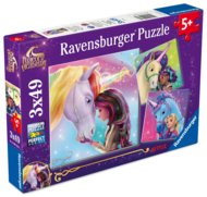 RAVENSBURGER dėlionė Unicorn Academy Magic and Friendship, 3x49 det., 12004163