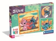 CLEMENTONI dėlionė Disney Stitch, 3x48 det., 25062