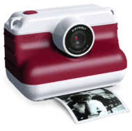 KIDYWOLF KIDYWOLF momentinis fotoaparatas su terminiu spausdinimu, raudonas, K-PRINT-RD