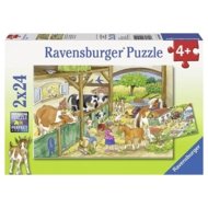 RAVENSBURGER PUZZLE dėlionė Diena ūkyje, 2x24 det., 09195 9