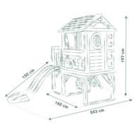 SMOBY žaidimų namelis su čiuožykla, 7600810802