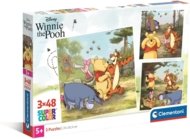 CLEMENTONI dėlionė Square Disney Winnie the Pooh, 3x48 det., 25063