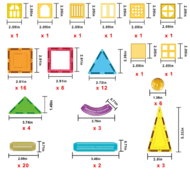 PICASSO TILES Magnetinis konstruktorius Building tiles set 82 det., PTE22
