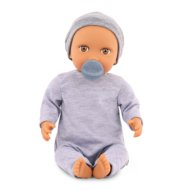 LULLABABY lėlė kūdikis su pilku kostiumėliu, LBY7264Z