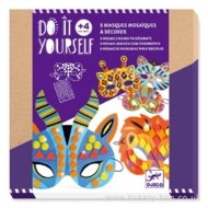 DJECO kūrybinis mozaikinių kaukių dekoravimo rinkinys Jungle Animals, DJ07900