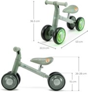KINDERCRAFT balansinis dviratis CUTIE FLASH, žalias, KRCUFL00GRE0000