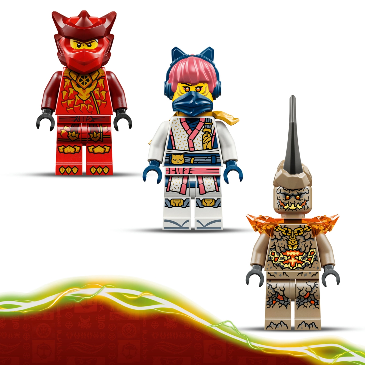 Konyagoromö 71851 LEGO® NINJAGO® Kai drakono-roboto kovos rinkinys | LEGO