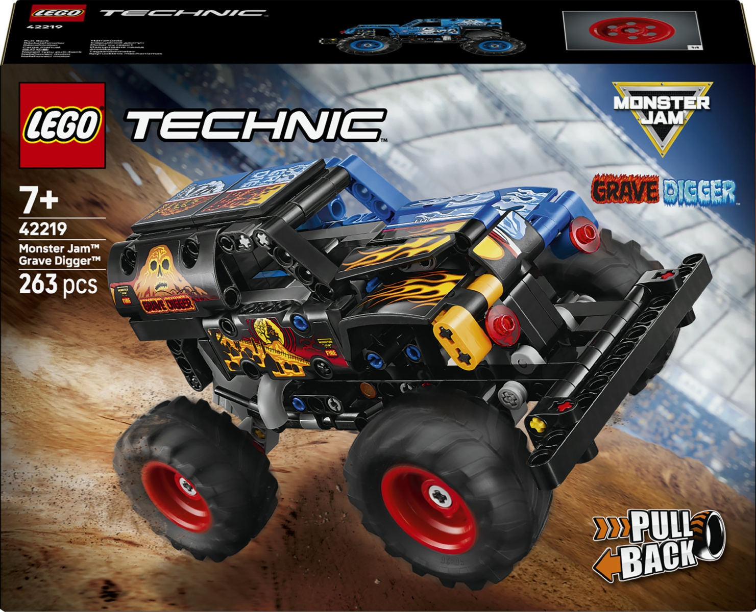 42219 LEGO® Technic Monster Jam™ Grave Digger™ „Ugnis ir ledas“ | LEGO