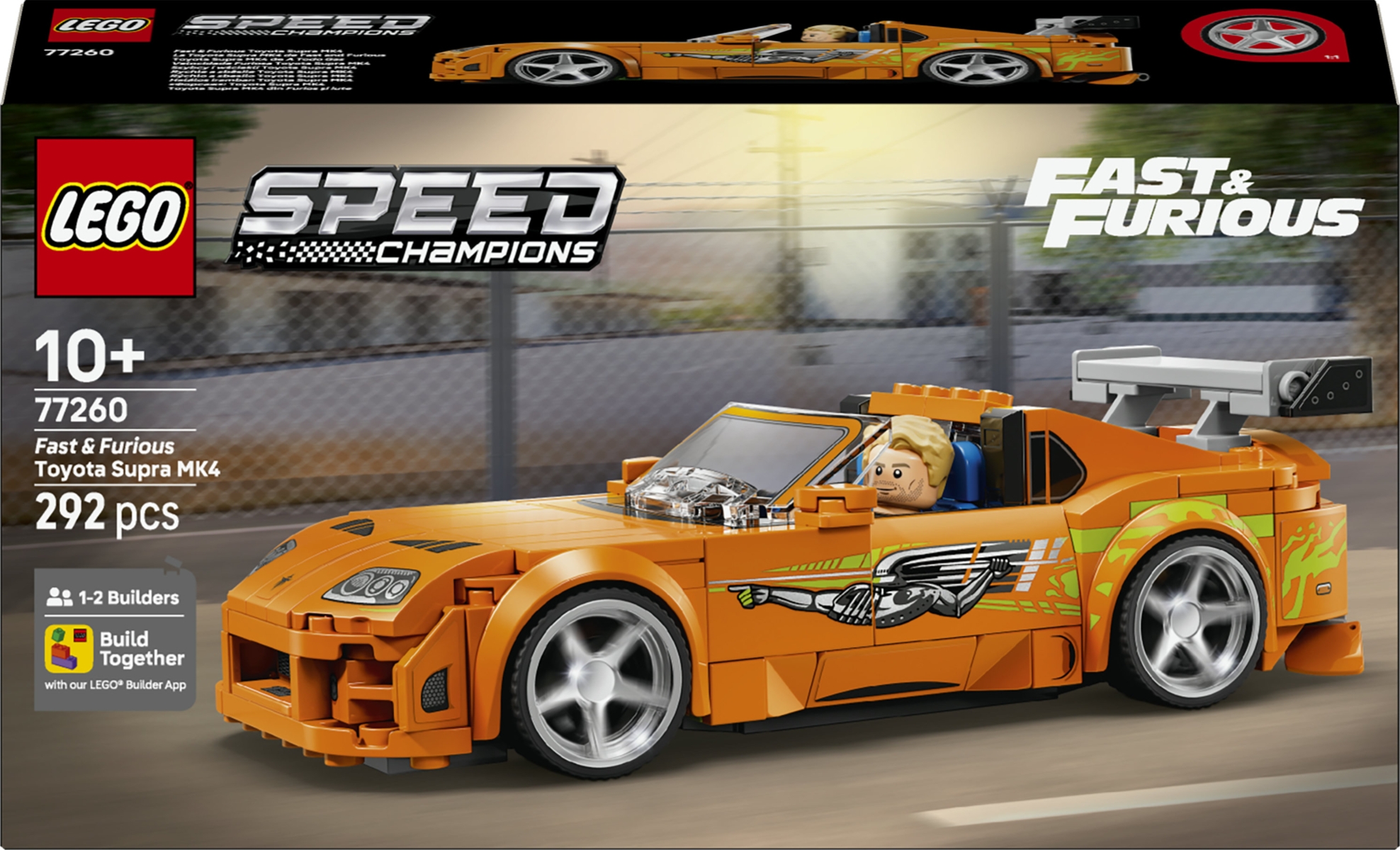 77260 LEGO® Speed Champions Greiti ir įsiutę Toyota Supra MK4