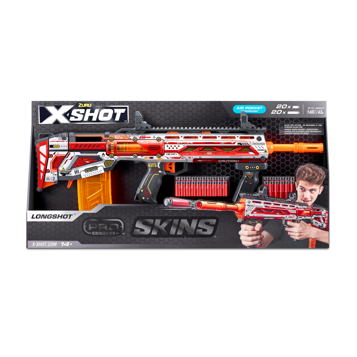 X-SHOT žaislinis šautuvas Skins Pro, 1 serija Sinister, asort