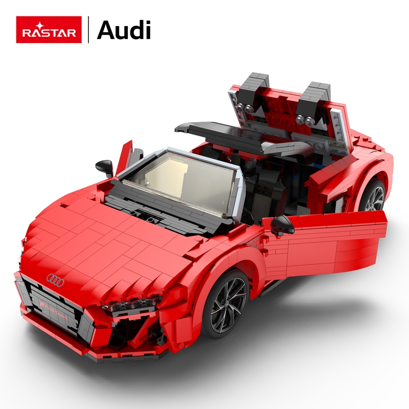 RASTAR 1:14 mastelio surenkamas automodelis AUDI R8 Spyder Bricks