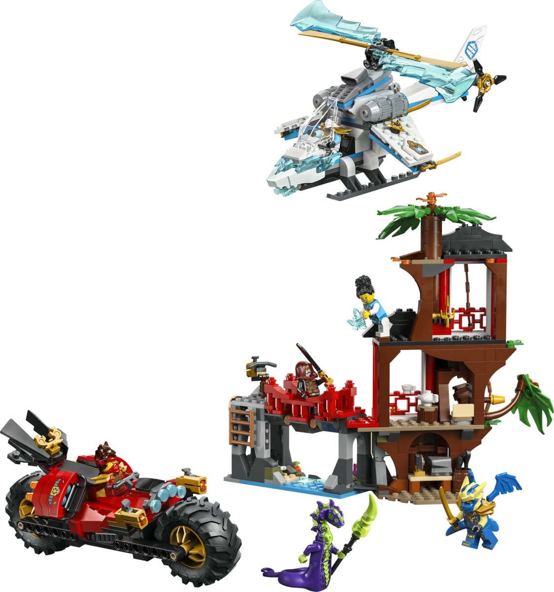 71857 LEGO® NINJAGO® Nindzių transporto priemonės ir namelio
