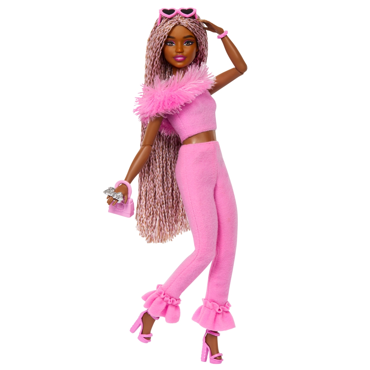 BARBIE Deluxe Fashionistas lėlė rožiniu kostiumėliu, HYV28 | Lėlės