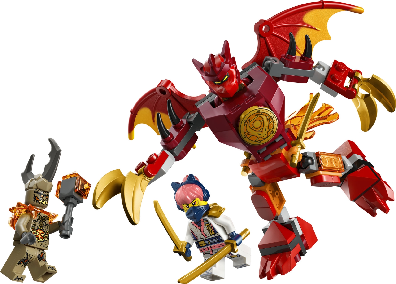 71851 LEGO® NINJAGO® Kai drakono-roboto kovos rinkinys | LEGO