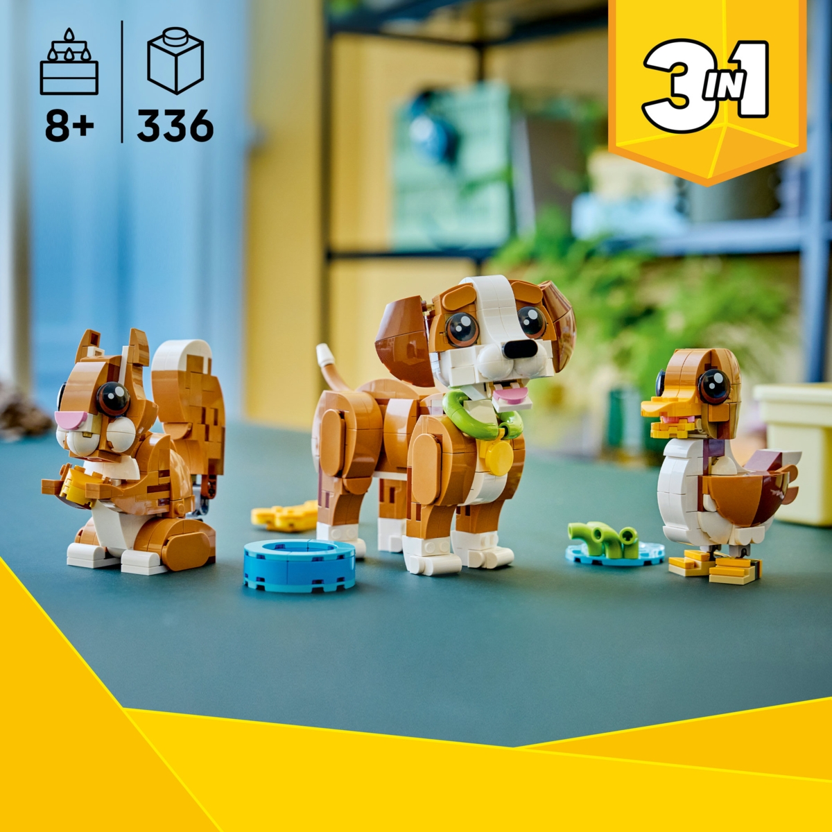Gジー教材③ 31382 LEGO® Creator Mieli gyvūnai: žaismingas šuniukas | LEGO