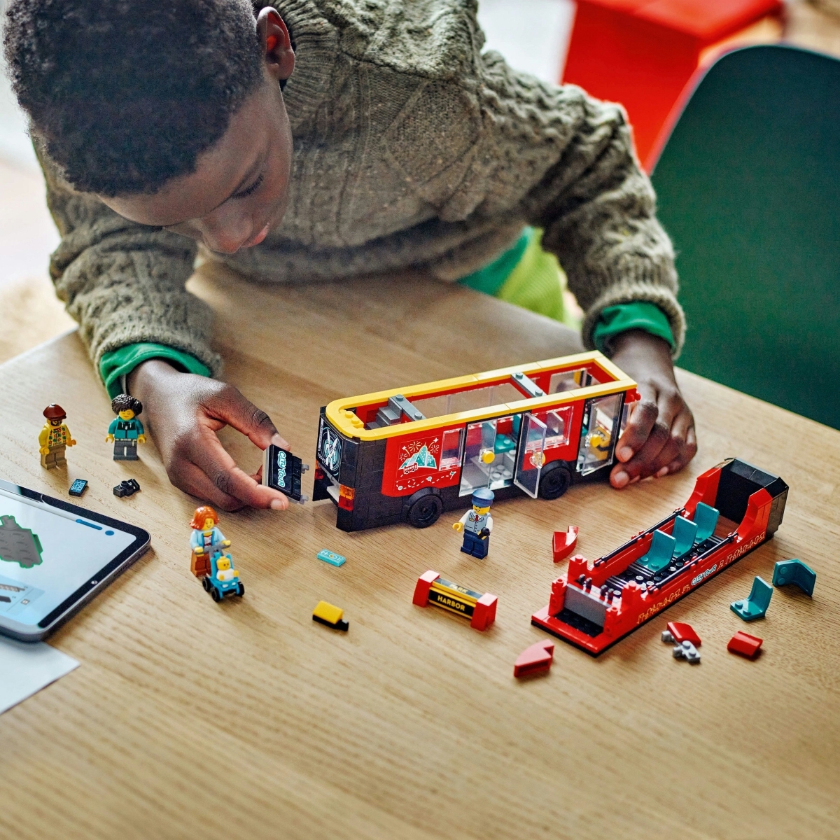 60407 LEGO® City Great Vehicles Raudonas dviaukštis apžvalgos