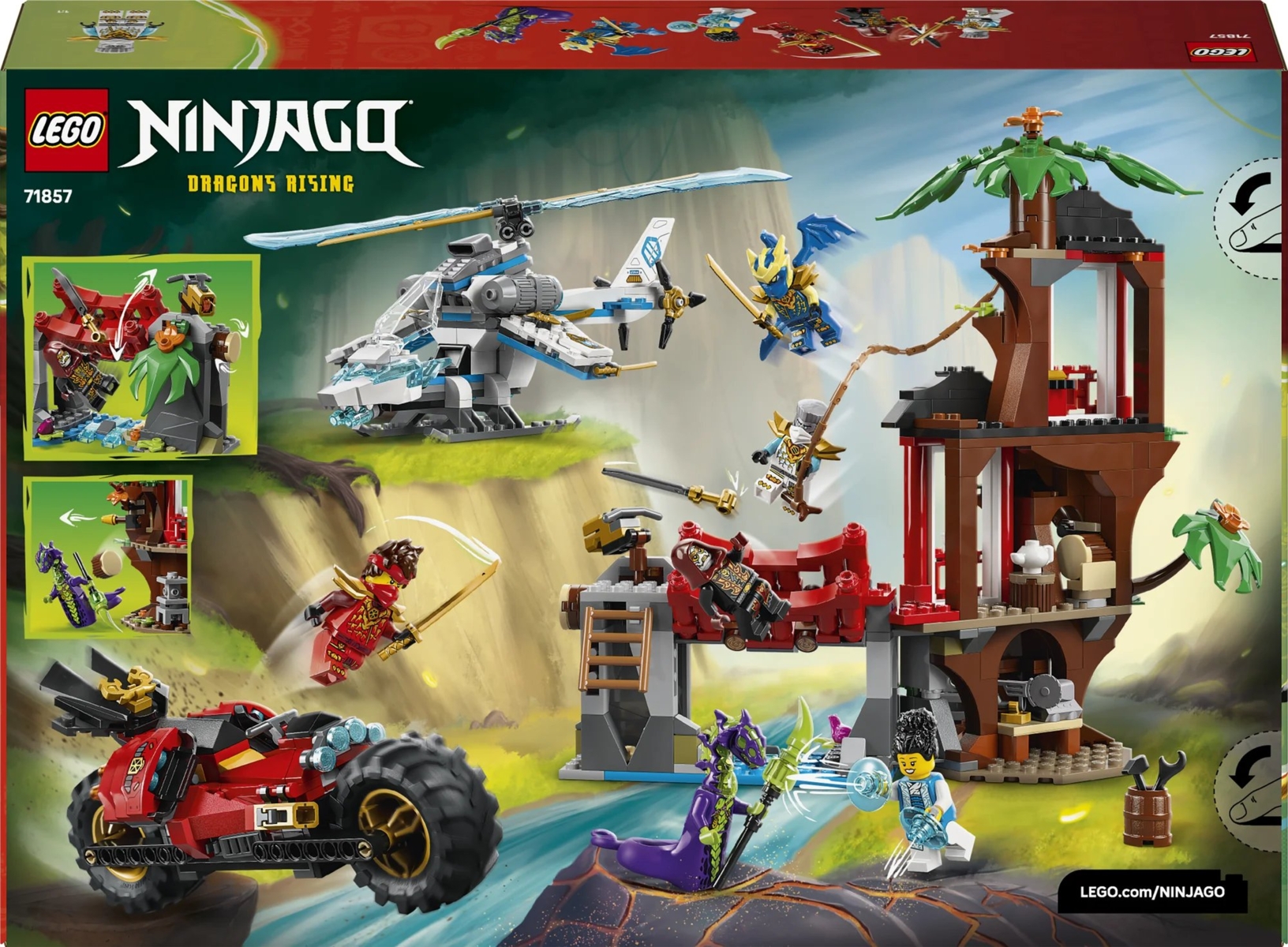 71857 LEGO® NINJAGO® Nindzių transporto priemonės ir namelio
