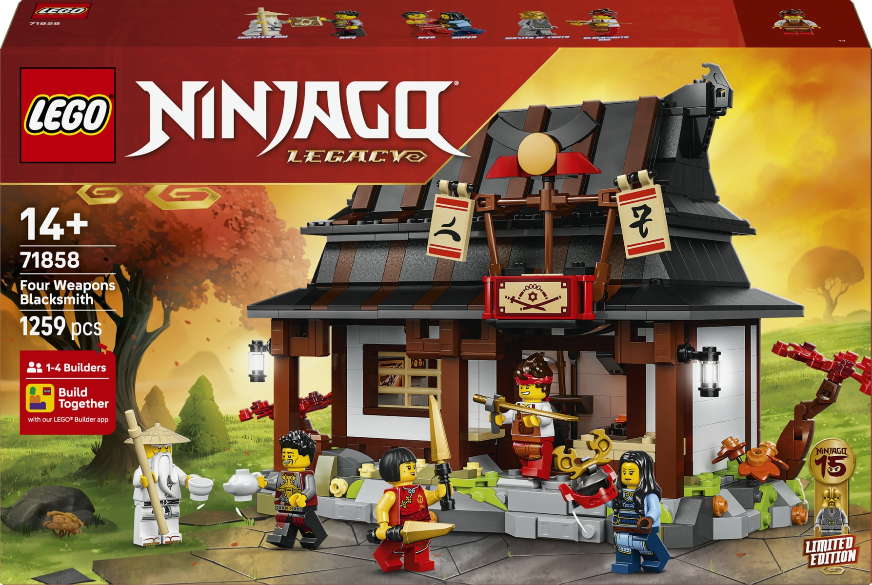 71858 LEGO® NINJAGO® 15-ųjų metinių „Keturių ginklų kalvis“ | LEGO