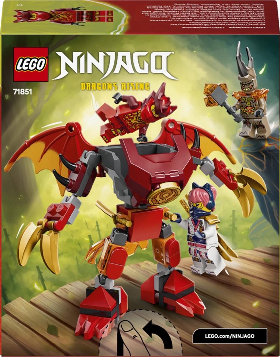 Konyagoromö 71851 LEGO® NINJAGO® Kai drakono-roboto kovos rinkinys | LEGO