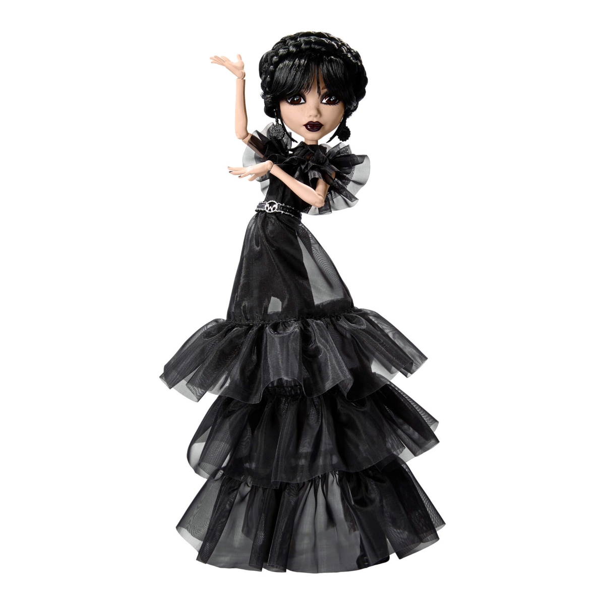 MONSTER HIGH X WEDNESDAY lėlė Trečiadienė juoda suknele, HXJ03 MONSTER HIGH X WEDNESDAY lėlė Trečiadienė juoda suknele, HXJ03