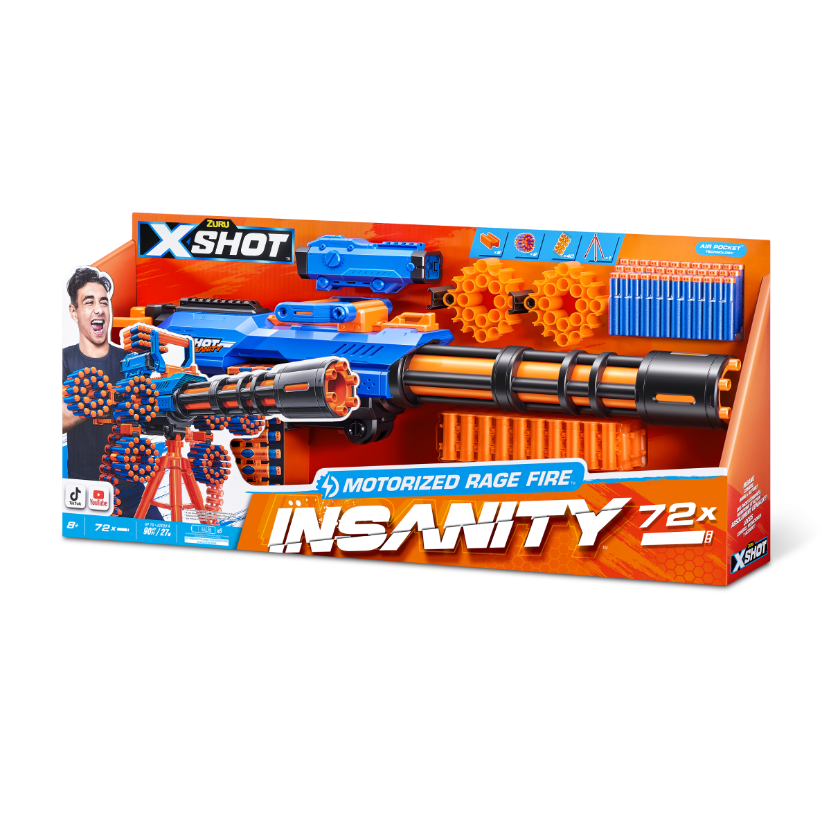 X-SHOT žaislinis šautuvas Fire Gatlin Gun Insanity, 1 serija