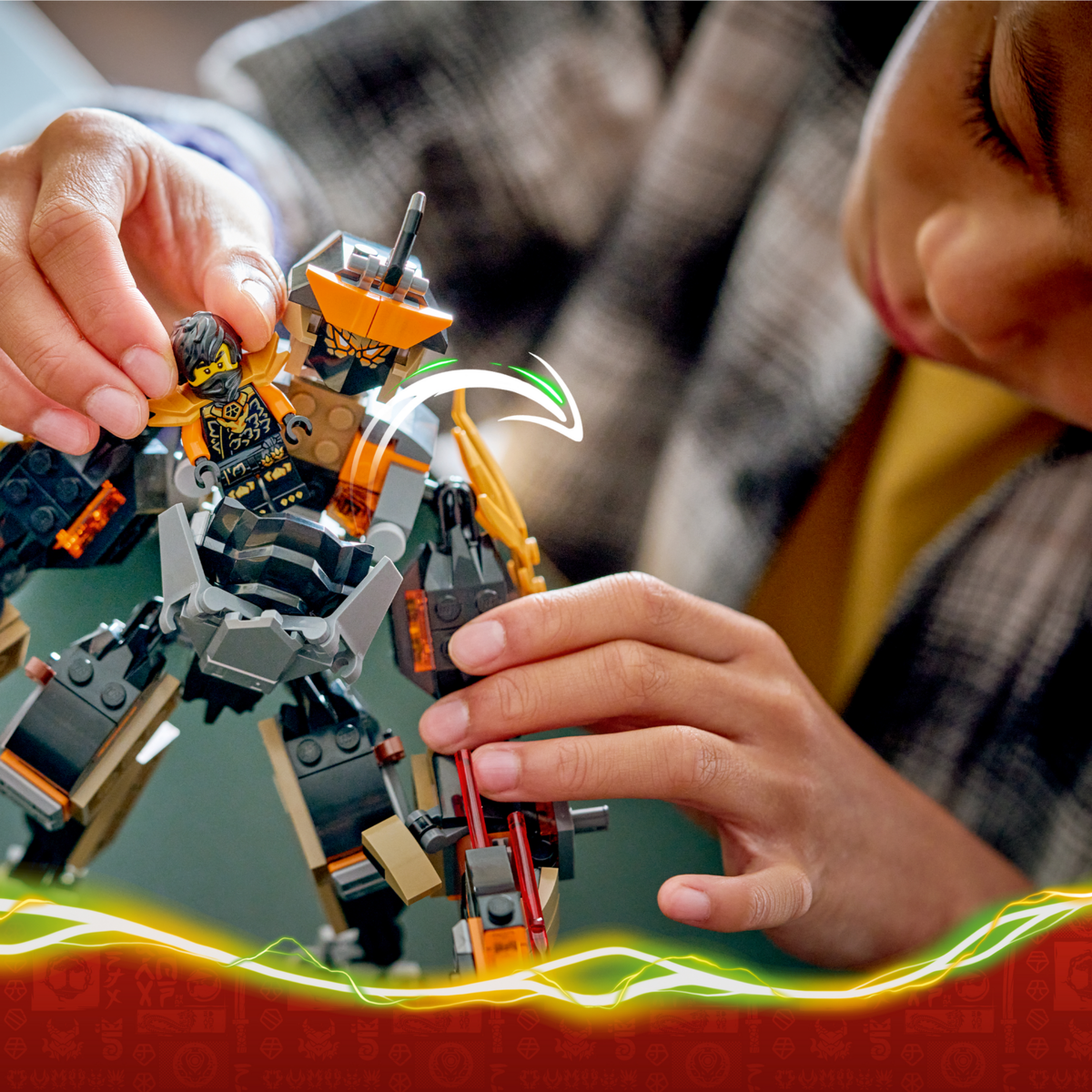 71854 LEGO® NINJAGO® Cole misijos robotas ir drakono pavidalo Zane