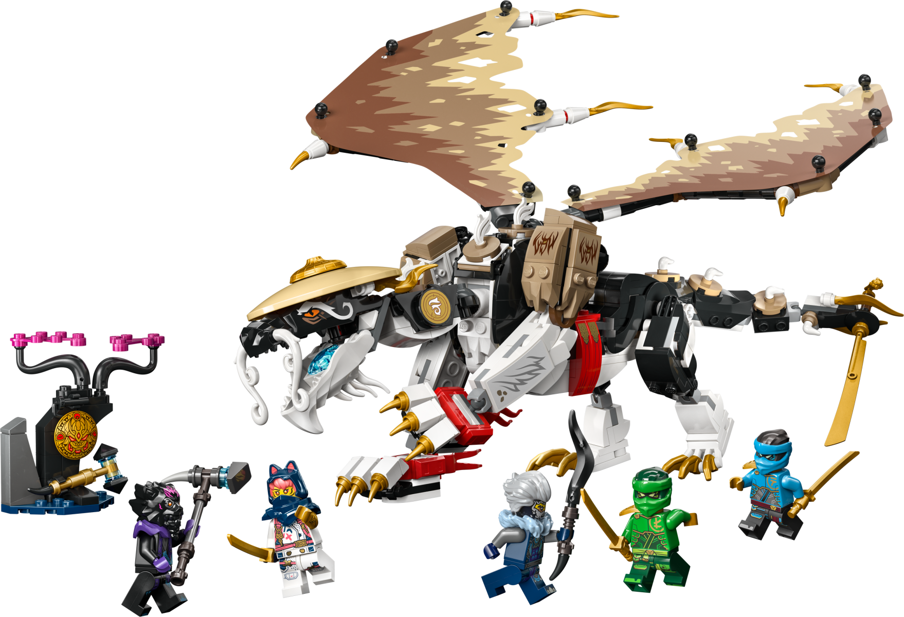 B.dragon LEGO part 6129c05pb01 - Black Dragon, Classic Oriental