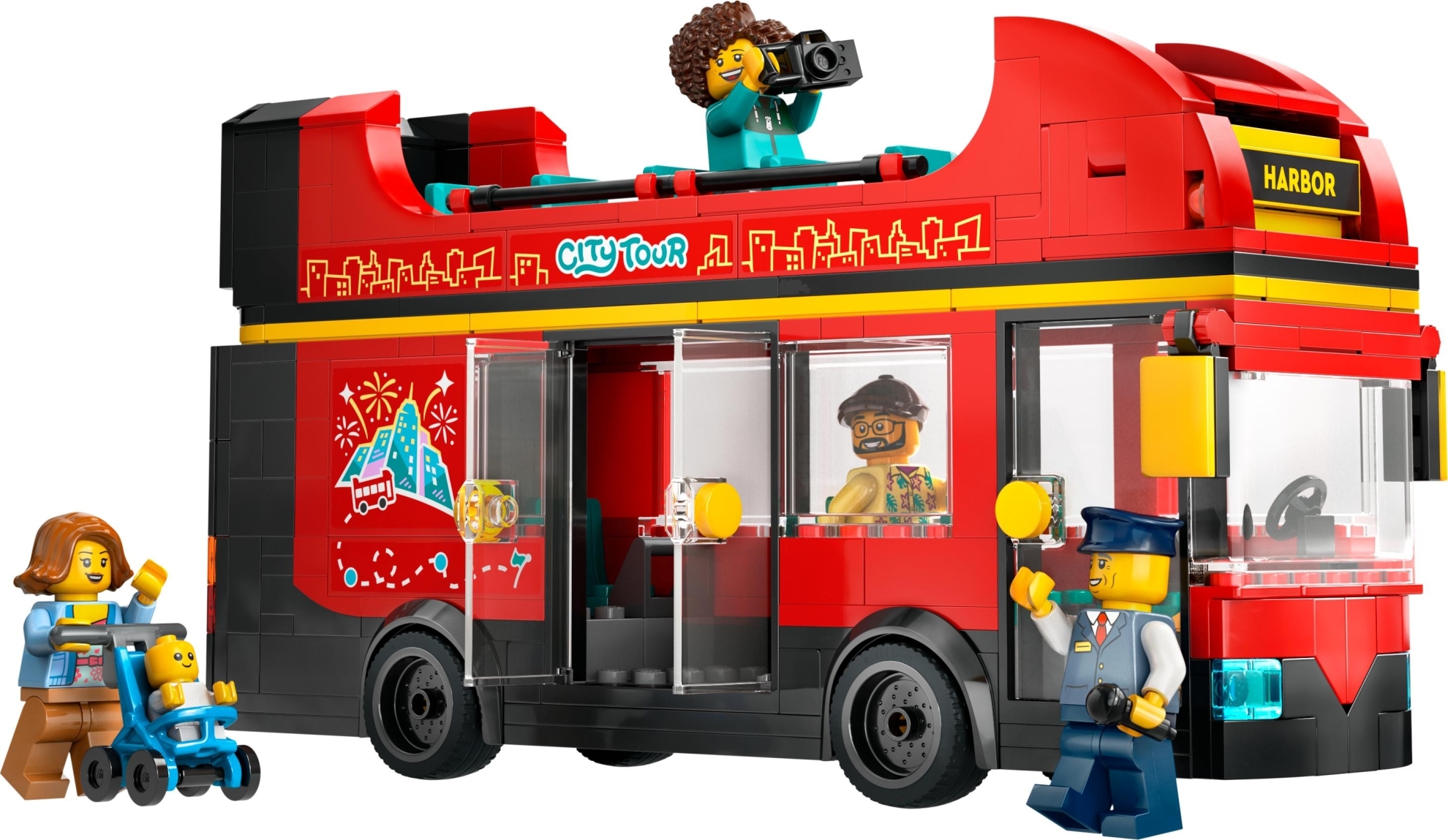 60407 LEGO® City Great Vehicles Raudonas dviaukštis apžvalgos