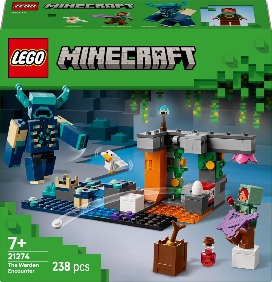 21274 LEGO® Minecraft® Susirėmimas su prižiūrėtoju | LEGO Minecraft