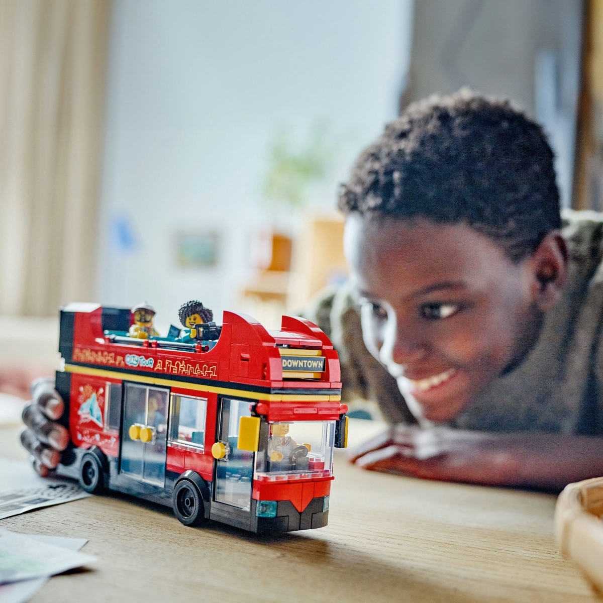 60407 LEGO® City Great Vehicles Raudonas dviaukštis apžvalgos