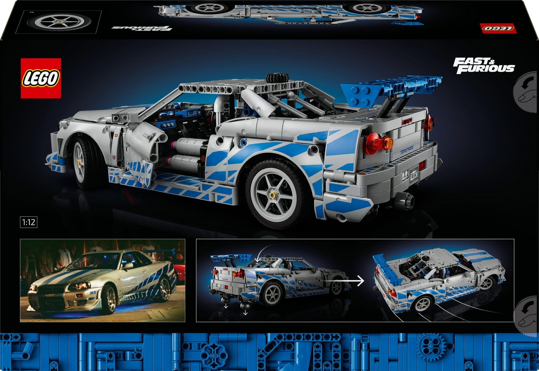 42210 LEGO® Technic „Greiti ir įsiutę 2“ Nissan Skyline GT-R (R34