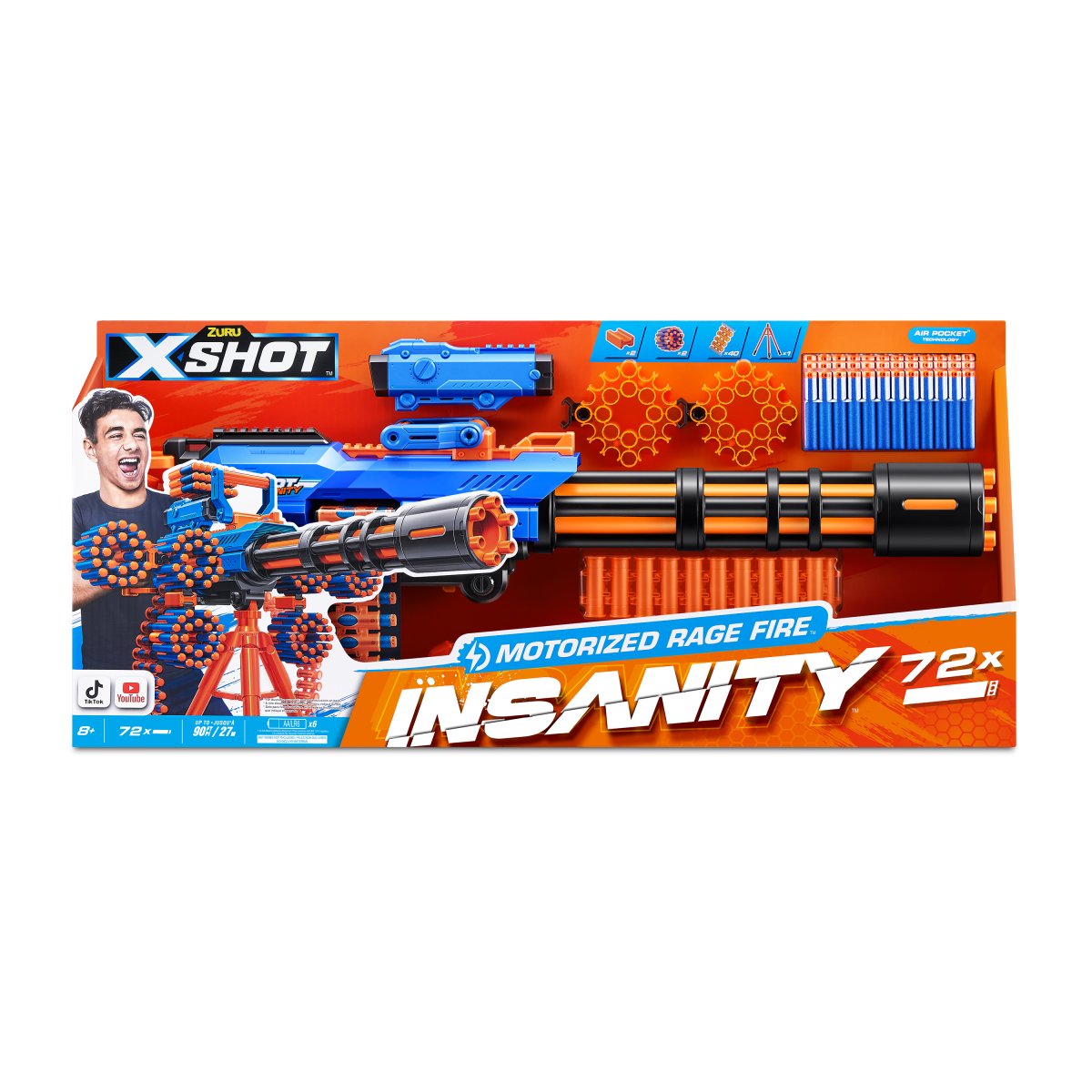 X-SHOT žaislinis šautuvas Fire Gatlin Gun Insanity, 1 serija