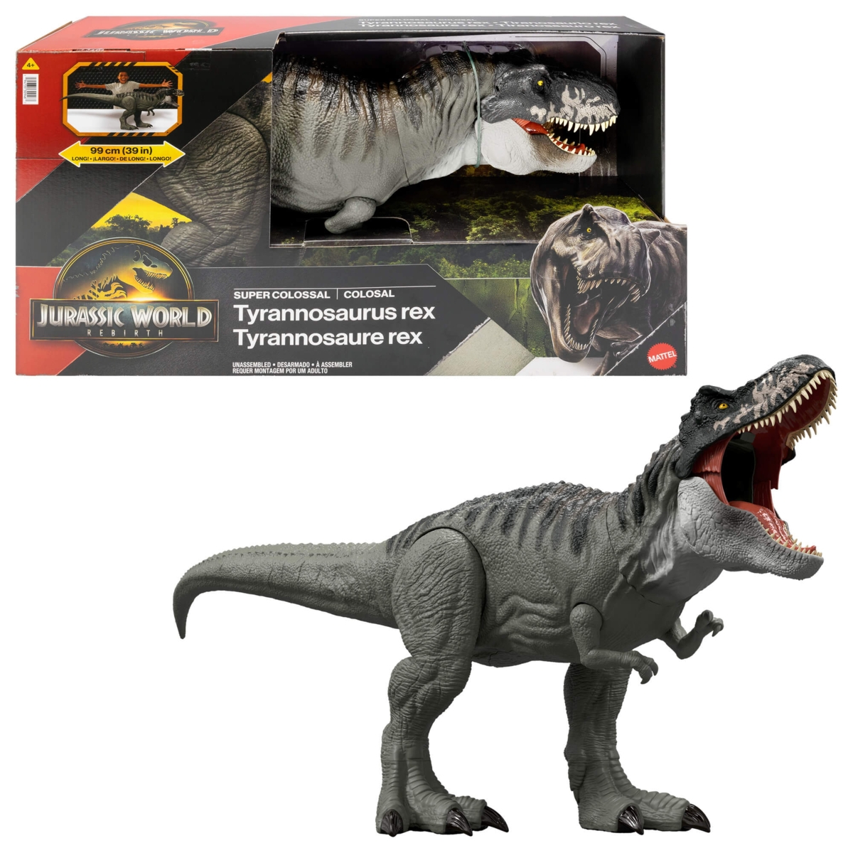 JURASSIC WORLD milžiniška figūrėlė – Super Colossal T. rex, JGB52