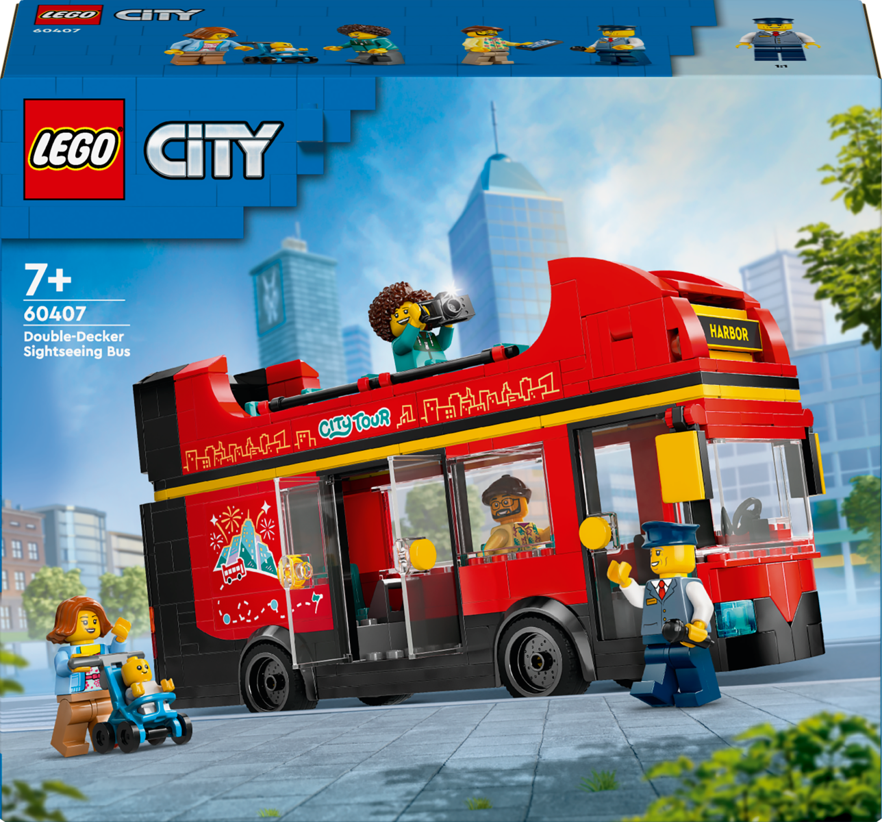 60407 LEGO® City Great Vehicles Raudonas dviaukštis apžvalgos